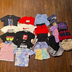 BOYS LOT OF NIKE, BASKETBALL SHORTS, POLO, HM, COTTON ON, PUMA & PHSYCO BUNNY 🚨